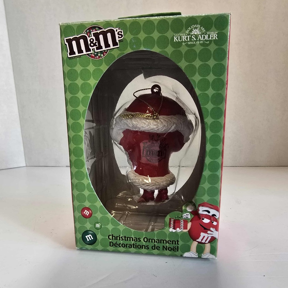 Kurt S. Adler M&M's Christmas ornament Green M&M Santa hat - Picture 2 of 3